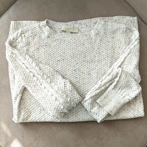 LOFT sweater with cable knit sleeve detail